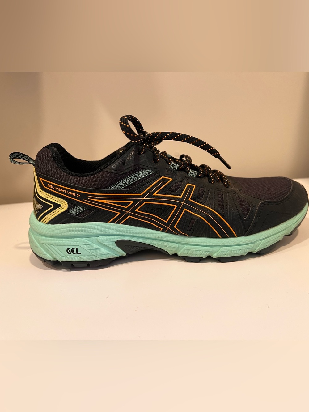 ASICS GEL-Venture 7 Trail Running ShoesBlack / Aqua / Orange
Women’s 8.5